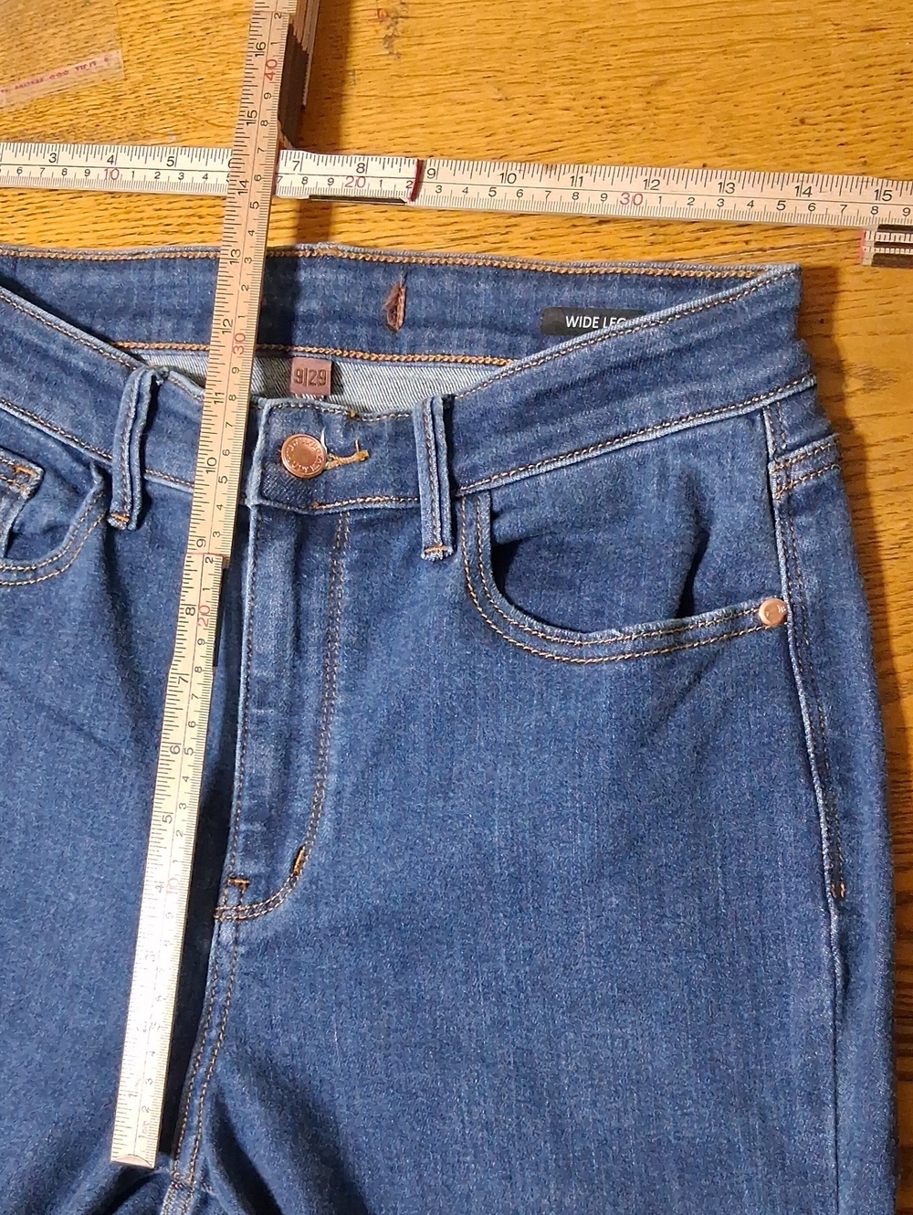 JUDY BLUE Jeans Womens 9 / 29 BLUE WIDE LEGS Denim Preowned Used - Picture 5 of 6